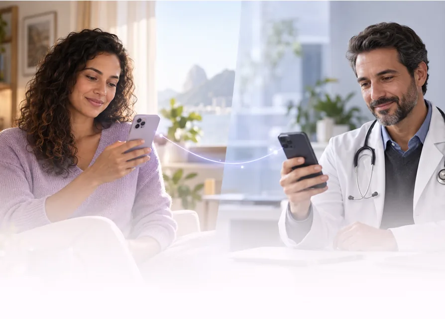 Paciente e médico conectados pela telemedicina da LiLi Health